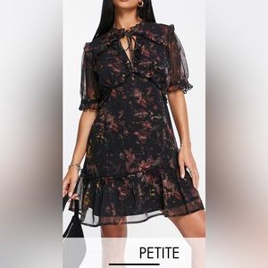 Topshop frill detail mini dress